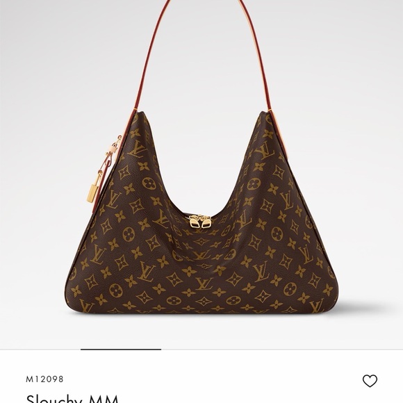 Louis Vuitton Monogram Slouchy Shoulder Bag in Brown with Gold Hardware